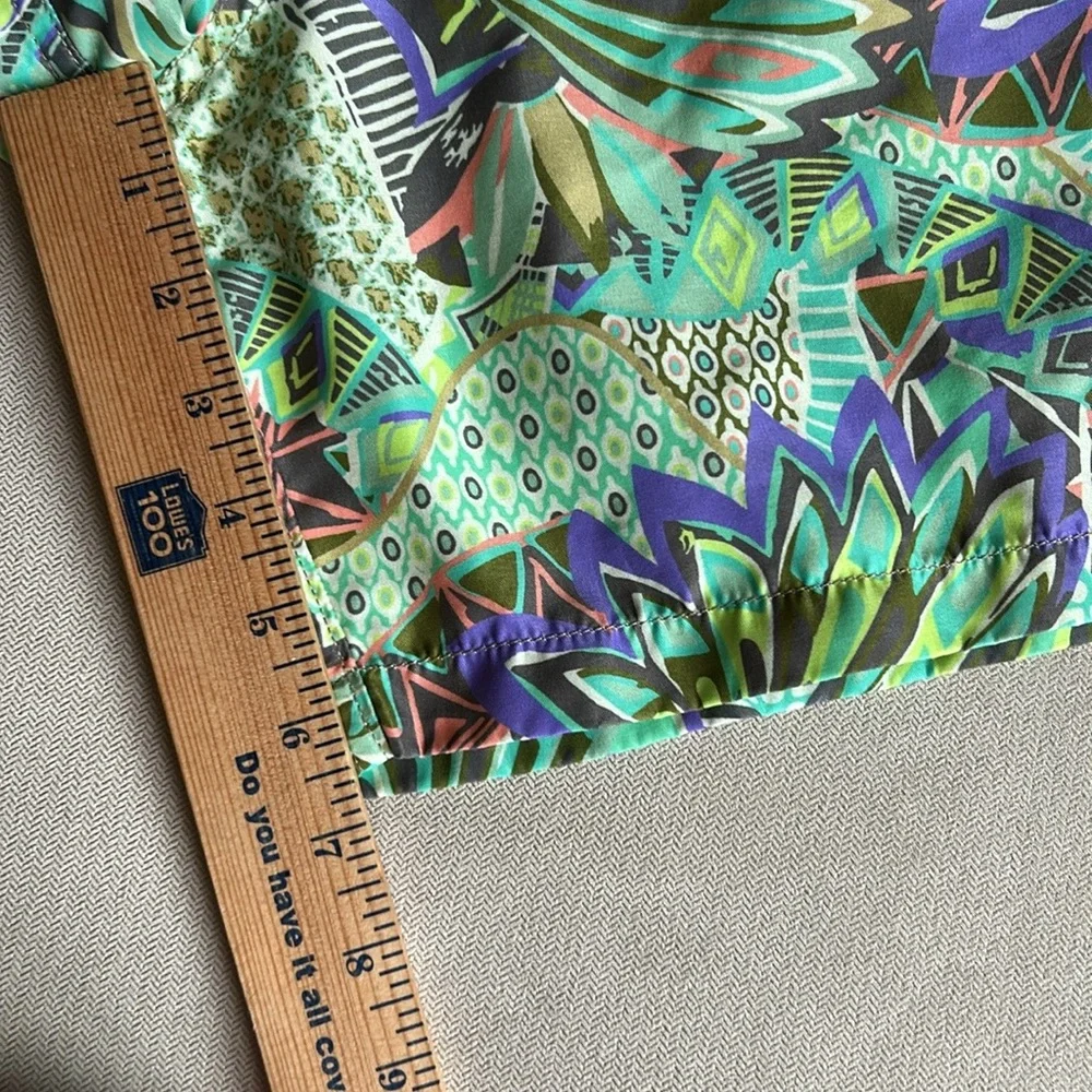 Maaji Tropical Green Patterned with Rino’s on Waistband Men's Swim Shorts Size M